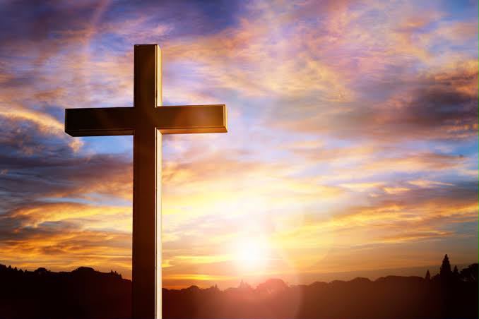 Cross at sunset